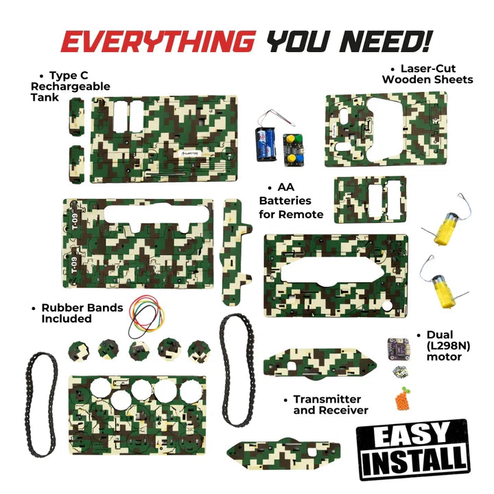 Sooper Brains™ DIY Army Tank Kit