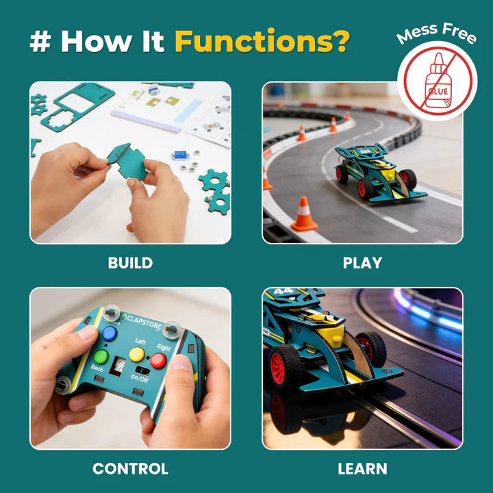 Sooper Brains™ DIY Wooden Racer Car Kit