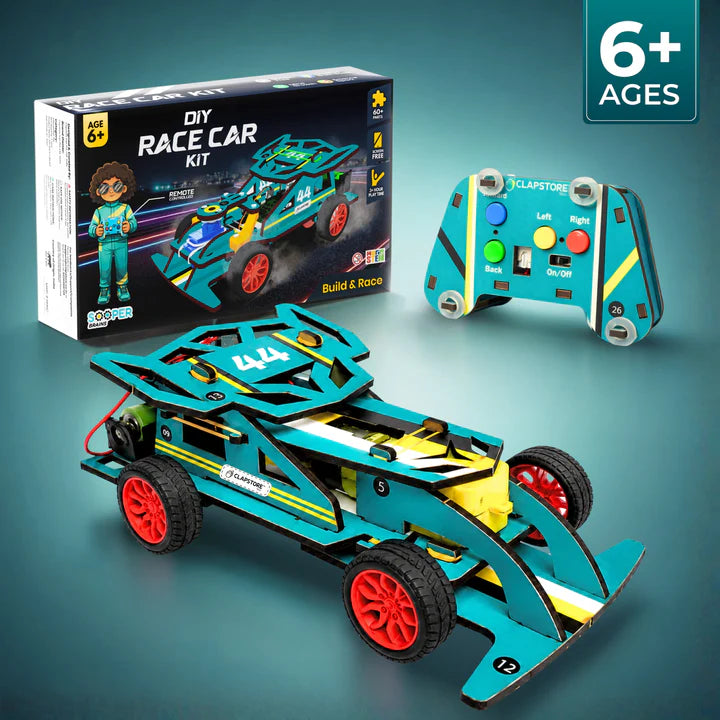 Sooper Brains™ DIY Wooden Racer Car Kit