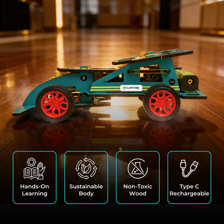 Sooper Brains™ DIY Wooden Racer Car Kit