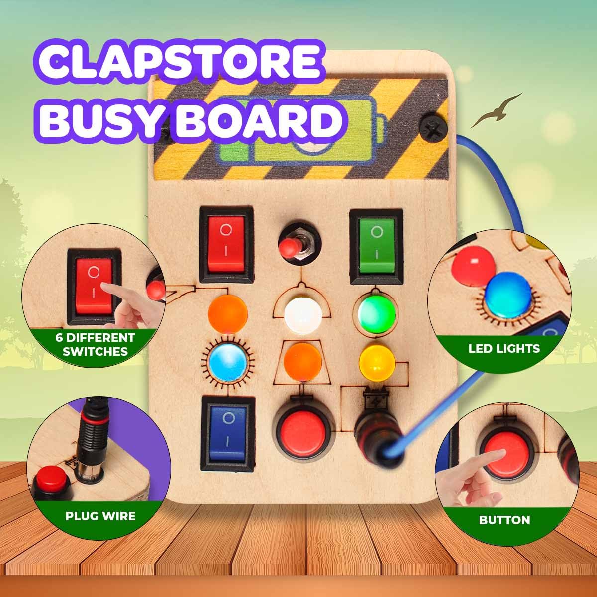WhistleBee™ Switch Busy Board with LED Light