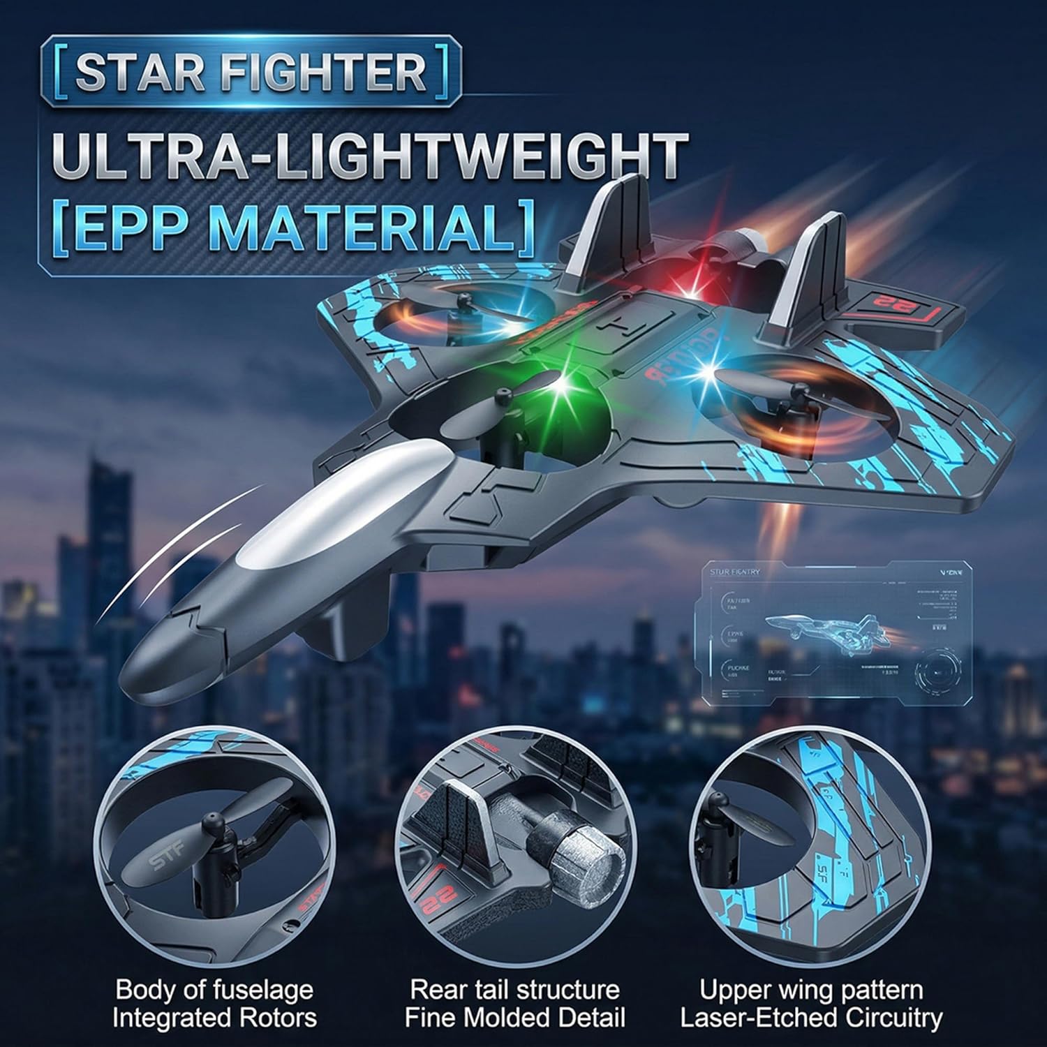 Remote control Fighter Jet with 360° Rotation