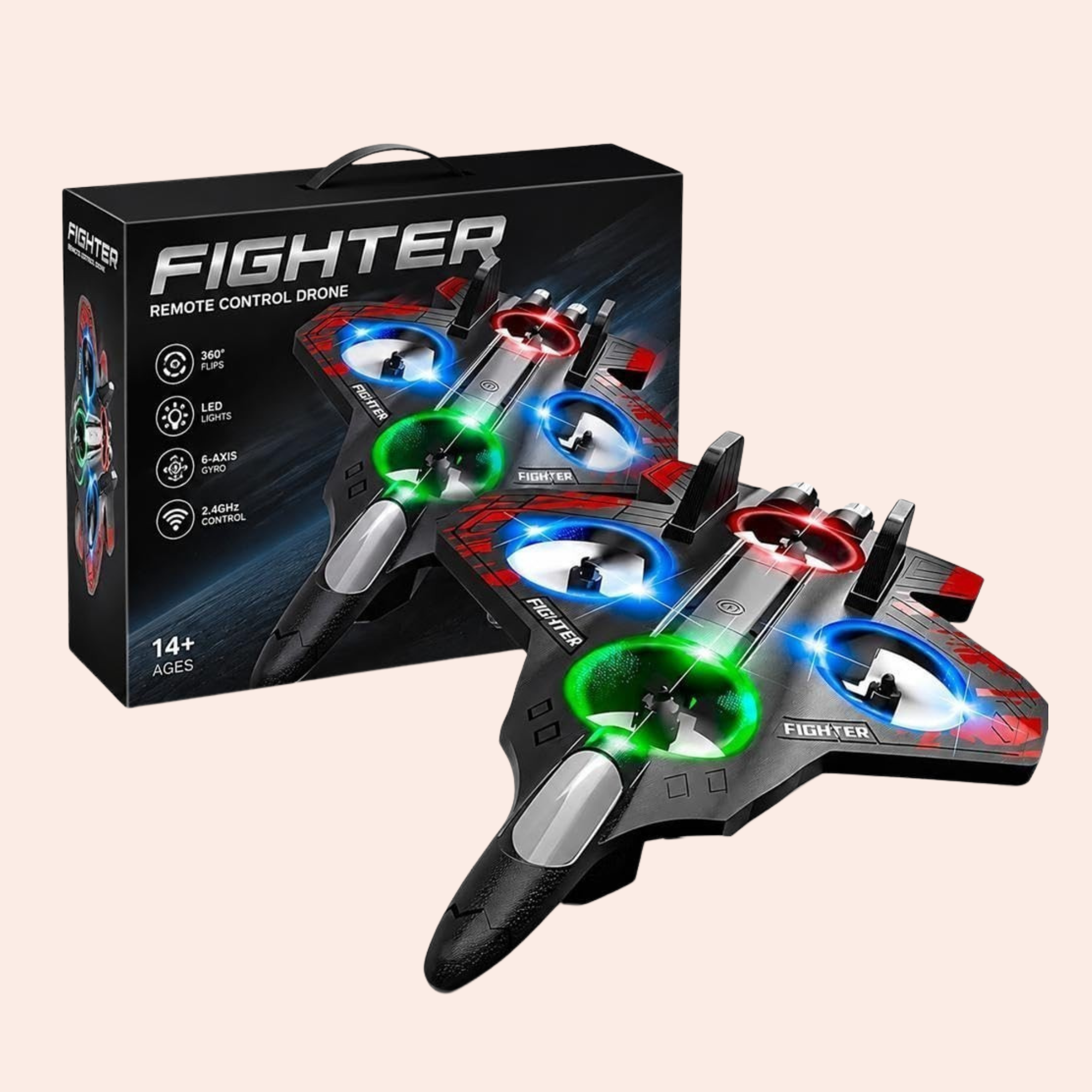 Remote control Fighter Jet with 360° Rotation
