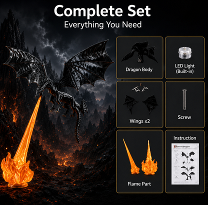 Dragon flame lamp