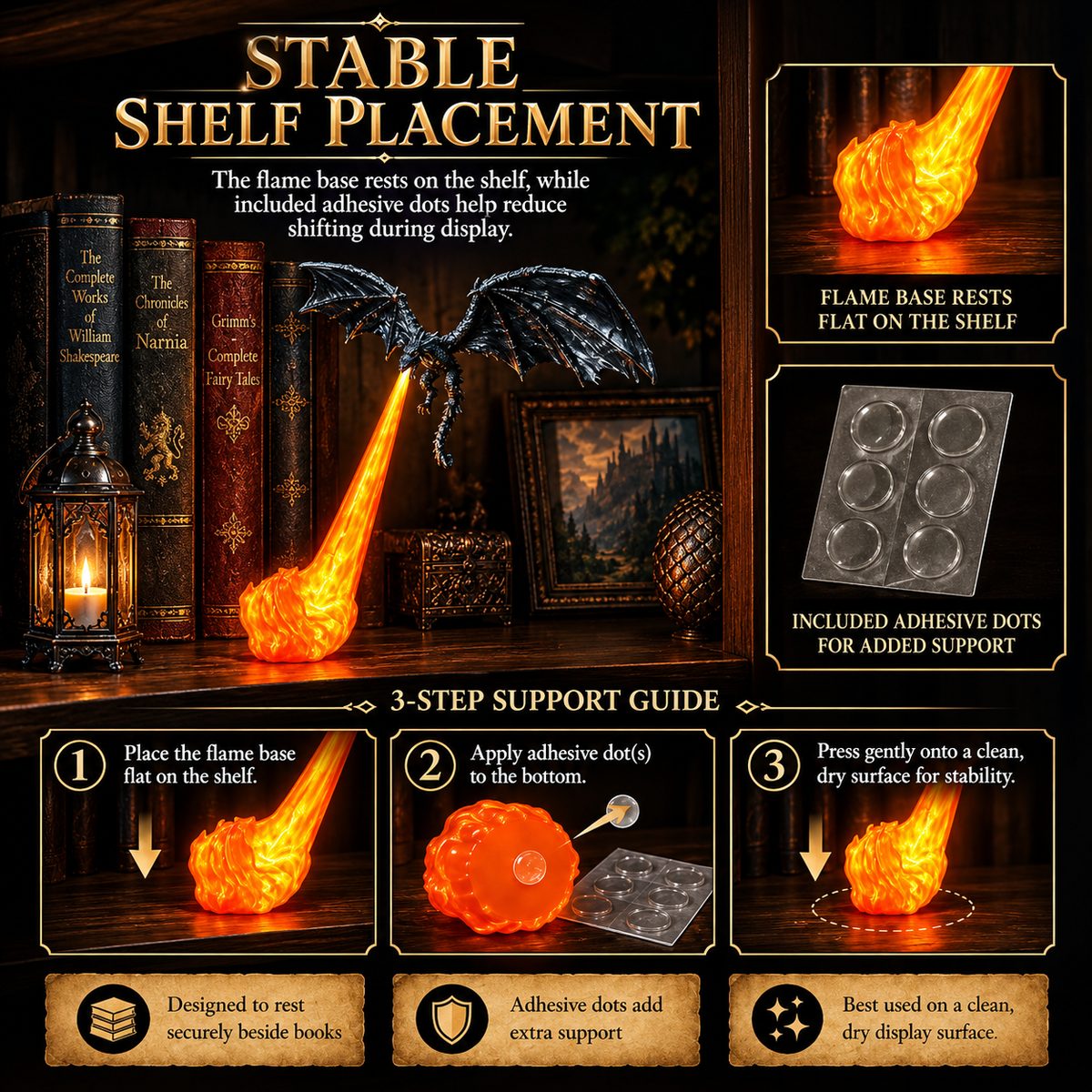 Dragon flame lamp