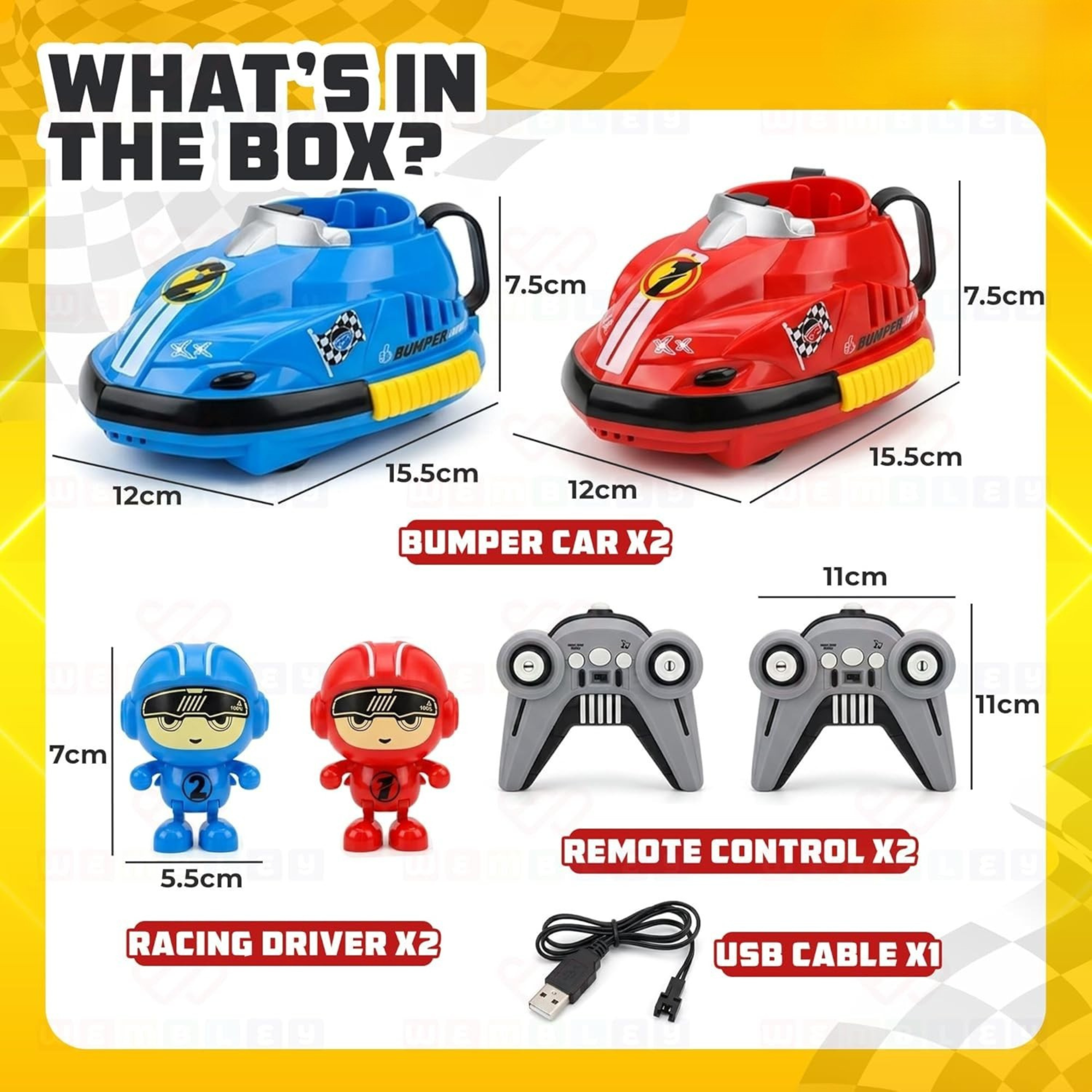 2 RC Bumper Cars with Ejectable Robots
